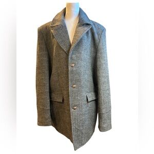West Louis Men’s Royal Wool Lined Coat Size XXL In Gray